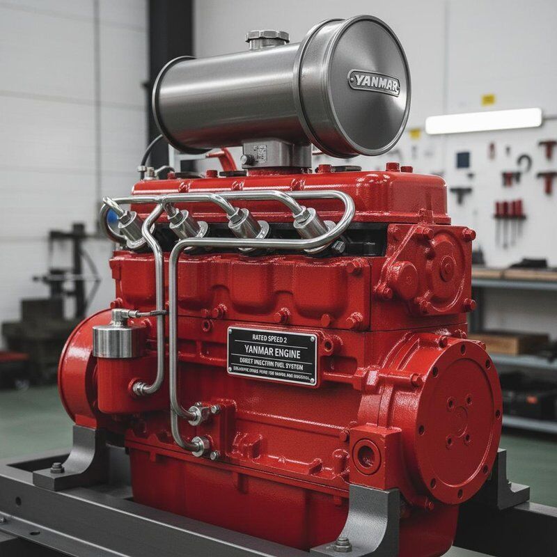 อัตราความเร็ว 2 เครื่องยนต์ Yanmar รวมระบบเชื้อเพลิงฉีดตรง ส่งพลังงานที่มั่นคงสําหรับเรือและอุตสาหกรรม
