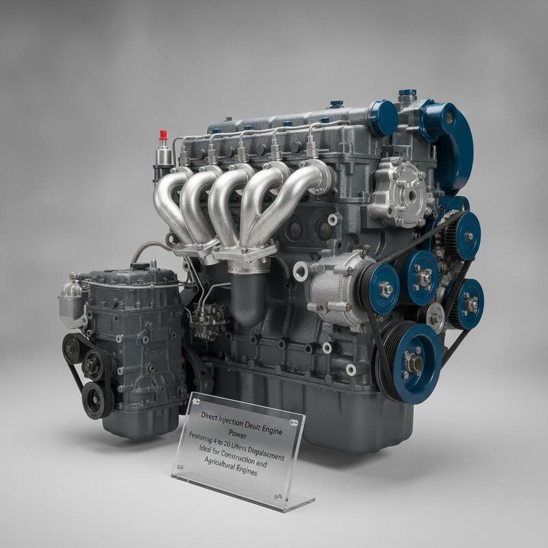 พลังงานของเครื่องยนต์ Deutz แบบฉีดตรง ขนาด 4 ถึง 20 ลิตร ความจุ เหมาะสําหรับเครื่องยนต์ก่อสร้างและการเกษตร
